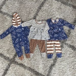 6-12 Month Girls Fall tunic and one piece sets